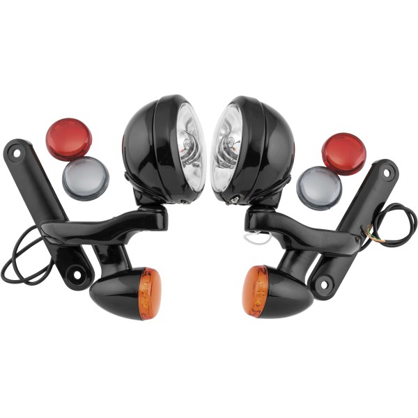 4.5インチ パッシングランプ ウインカー、ブラケット付き 黒