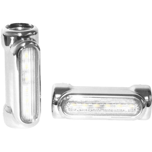 エンジンガードマウント ライト 白/アンバー クローム