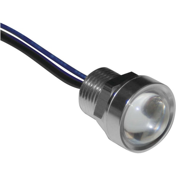 ロイヤルフラッシュLED 9/16インチ ポリッシュ/赤/赤 6個入り