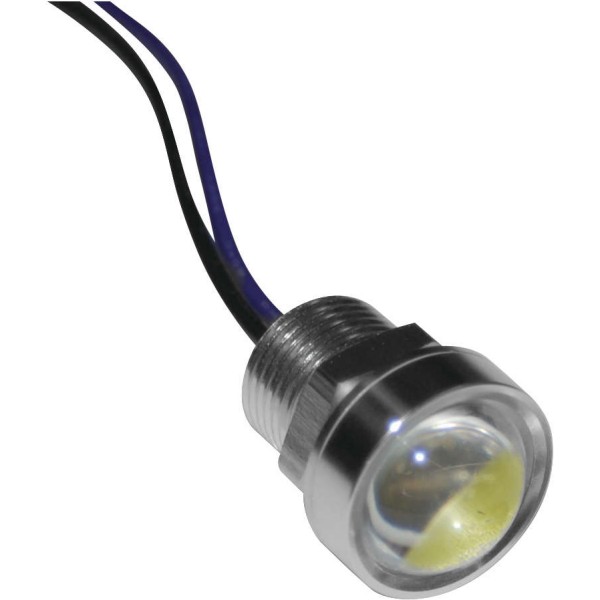 ロイヤルフラッシュLED 9/16インチ ポリッシュ/白/アンバー 6個入り