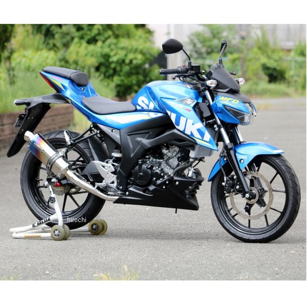 フルエキゾースト ST-OVAL JMCA認証 18年-21年 GSX-S125、GSX-S150(逆輸入車) 焼き色チタン