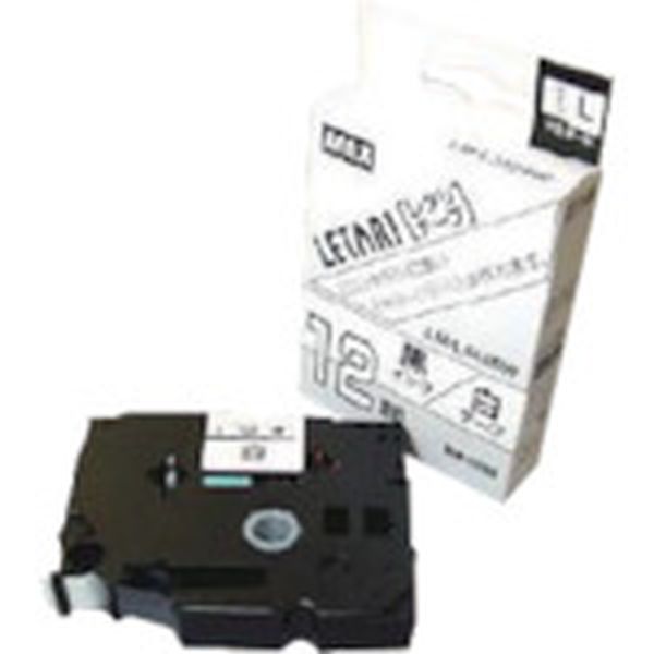 LML512BWS  ビーポップミニ用巻きつけテープ 12mm幅 白×黒文字 8m巻