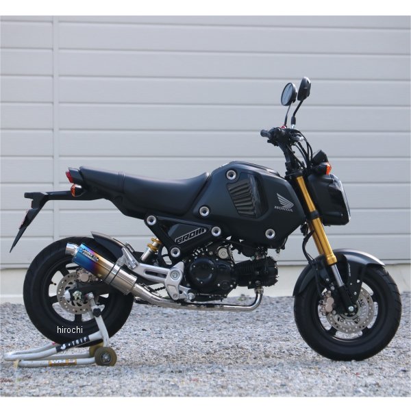 フルエキゾースト ショートオーバル JMCA認証 21年-22年 グロム 焼き色チタン