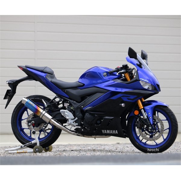 フルエキゾースト ラウンド JMCA認証 18年-21年 YZF-R25 焼き色チタン