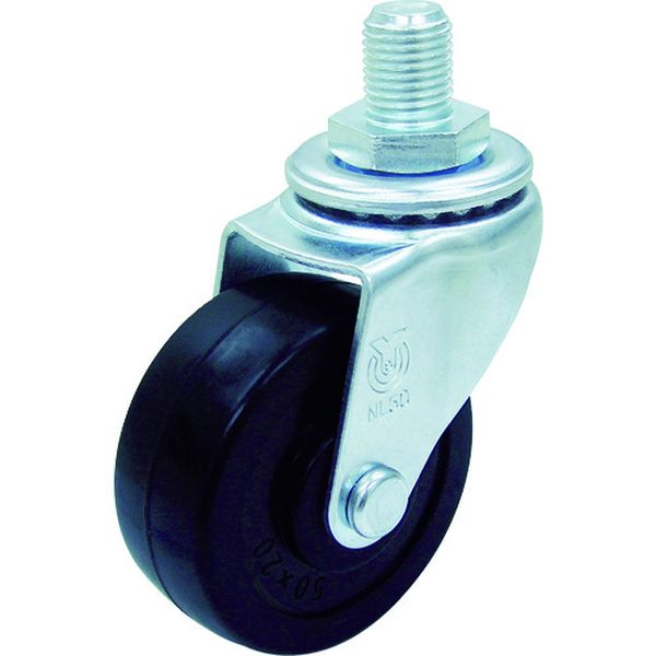 ねじ込みキャスター自在車 50径ゴム車輪
