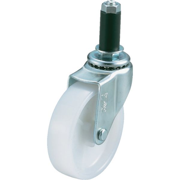 LTF50N16 809-2741  ゴムパイプ16径差込みキャスター自在車 50径ナイロン車輪