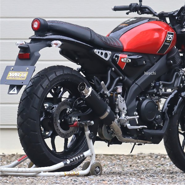 ショートオーバル フルエキゾースト F-BLACK XSR125 ステンレス