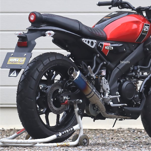 ショートオーバル フルエキゾースト XSR125 焼き色チタン