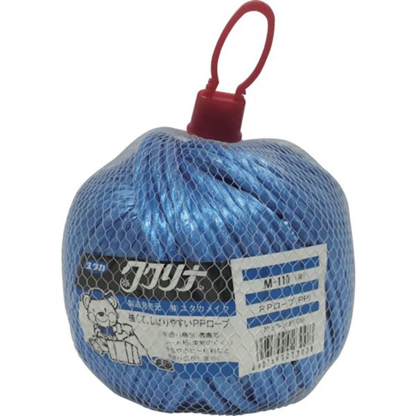 荷造り紐 PPロープ玉 5mm×70m 青
