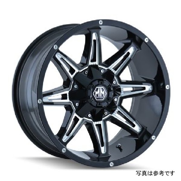 8090 Rampage 20x9 / 6x135 BP / 0mm Offset / 106mm Hub Black w/ Milled Spokes Wheel