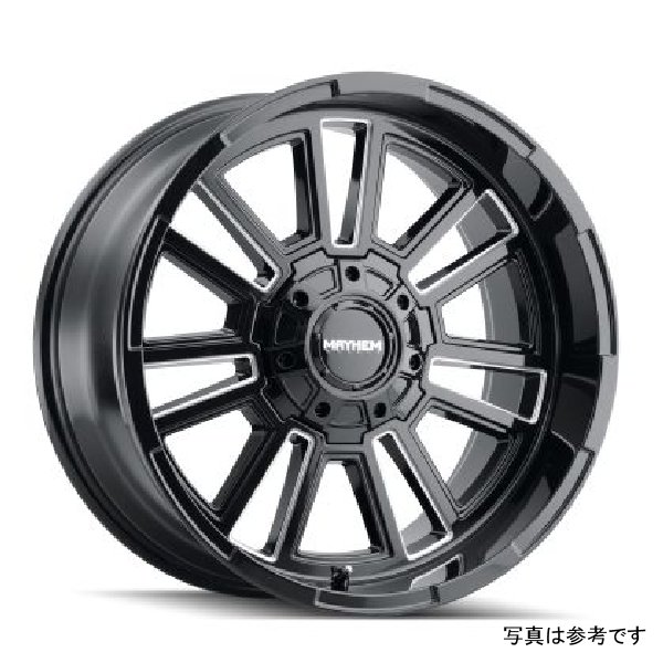 8115 Apollo 20x10 / 6x135 BP / -19mm Offset / 106mm Hub Black w/ Milled Spokes Wheel