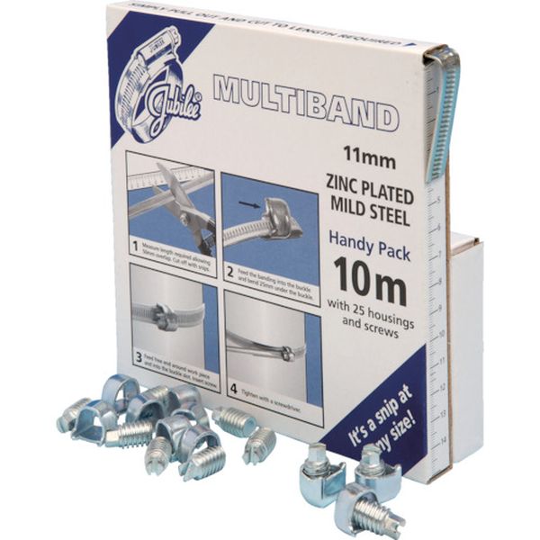 マルチバンドスクリューセット 11mm幅10mタイプ バンド1本・締金具25個