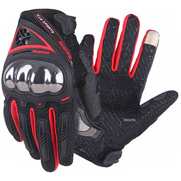 タッチメッシュグローブ 赤