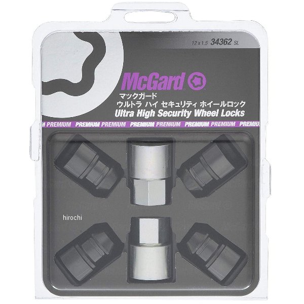 ホイールロック ウルトラハイセキュリティロックナット テーパー M12x1.5 トヨタ、マツダ 黒