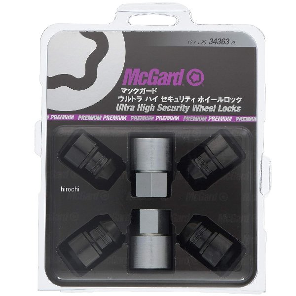 ホイールロック ウルトラハイセキュリティロックナット テーパー M12x1.25 日産 黒