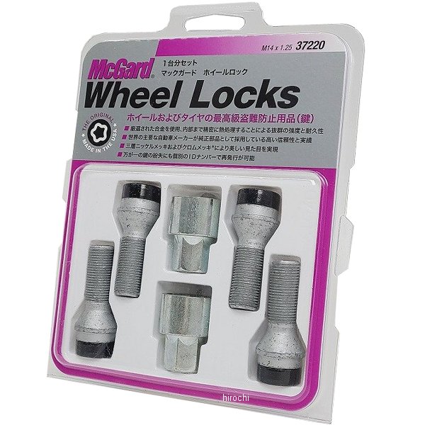 ホイールロック プレミアムロックボルト テーパー M14x1.25 MINI 黒