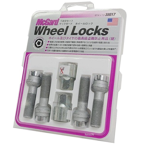 ホイールロック プレミアムロックボルト 球面(14R) M14x1.5 メルセデスベンツ クローム