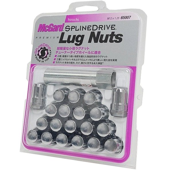 スプラインドライブラグナット テーパー M12×1.25 日産 クローム