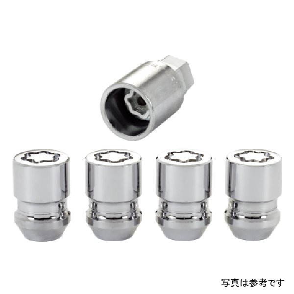 McGard Wheel Lock Nut Set - 4pk. (Cone Seat) M12X1.25 / 19mm & 21mm Dual Hex / 1.28in. L - Chrome