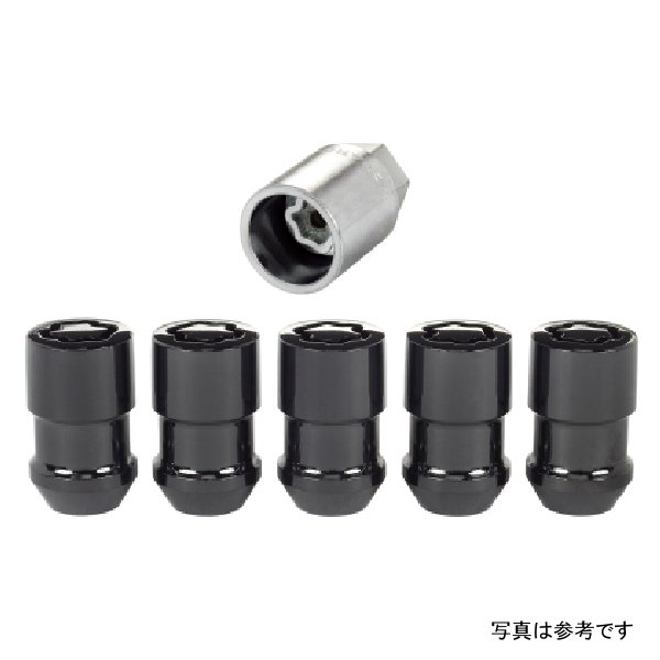 McGard Wheel Lock Nut Set - 5pk. (Cone Seat) M12X1.5 / 3/4 Hex / 1.46in. Length - Black