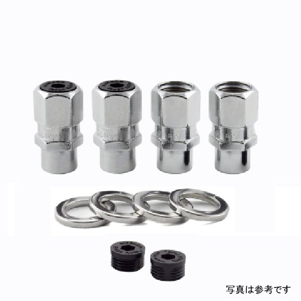 McGard Hex Lug Nut (Drag Racing Short Shank) M12X1.5 / 13/16 Hex / 1.6in. Length (4-Pack) - Chrome