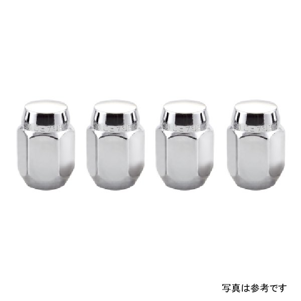 McGard Hex Lug Nut (Cone Seat) M12X1.25 / 13/16 Hex / 1.28in. Length (4-Pack) - Chrome