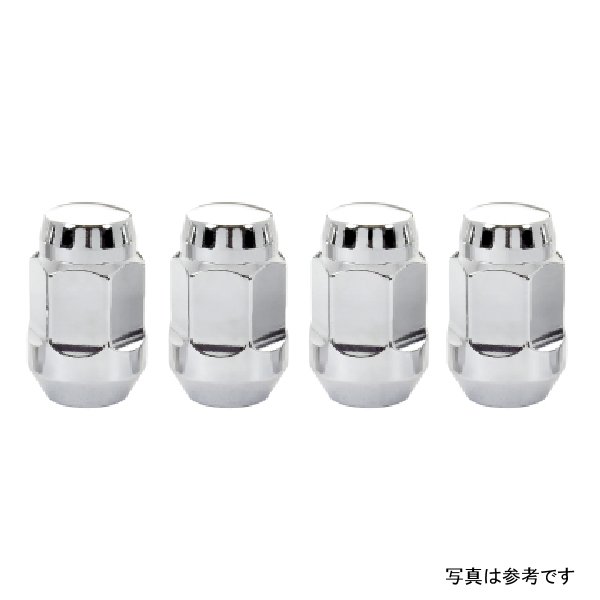 McGard Hex Lug Nut (Cone Seat Bulge Style) 1/2-20 / 3/4 Hex / 1.45in. Length (4-pack) - Chrome