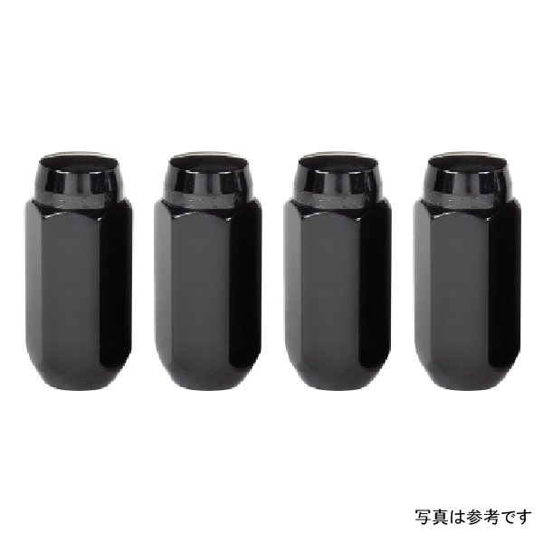 McGard Hex Lug Nut (Cone Seat) M14X1.5 / 13/16 Hex / 1.945in. Length (4-Pack) - Black