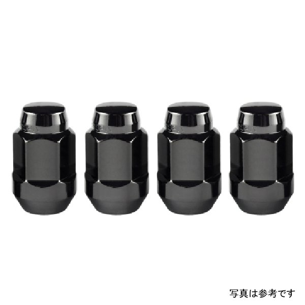 McGard Hex Lug Nut (Cone Seat Bulge Style) 1/2-20 / 3/4 Hex / 1.45in. Length (4-pack) - Black