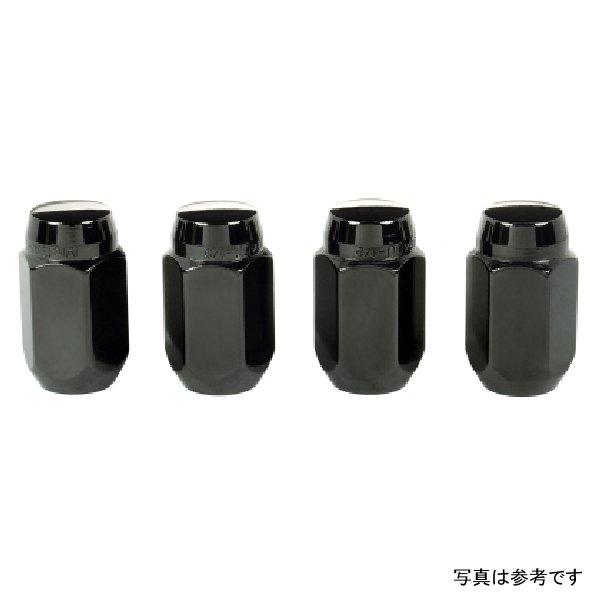 McGard Hex Lug Nut (Cone Seat) 1/2-20 / 13/16 Hex / 1.5in. Length (4-Pack) - Black