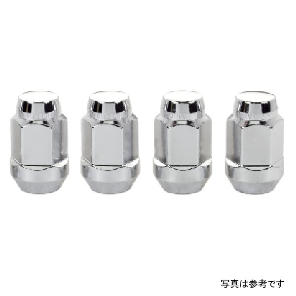McGard Hex Lug Nut (Cone Seat Bulge Style) M14X1.5 / 22mm Hex / 1.635in. Length (4-Pack) - Chrome