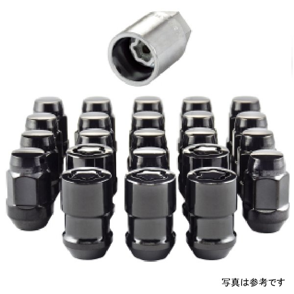 McGard Jeep Wrangler Install Kit (Cone Seat Bulge) 1/2-20 / 3/4 Hex / (18 Lug Nuts / 5 Locks) - Blk