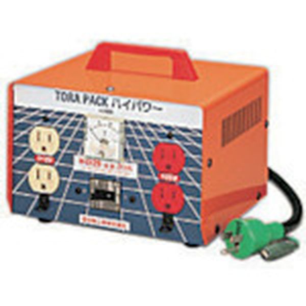 MEK20 昇圧専用トランス 安全型(連続定格) 2KVA 3芯タイプ アース付 過負荷漏電保護兼用ブレーカー付