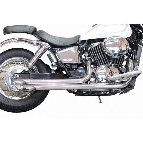 U-CP ステンレススラッシュダウンマフラー 97年-08年 シャドウ400 NC34/BC-NC34 ブラック/シルバー