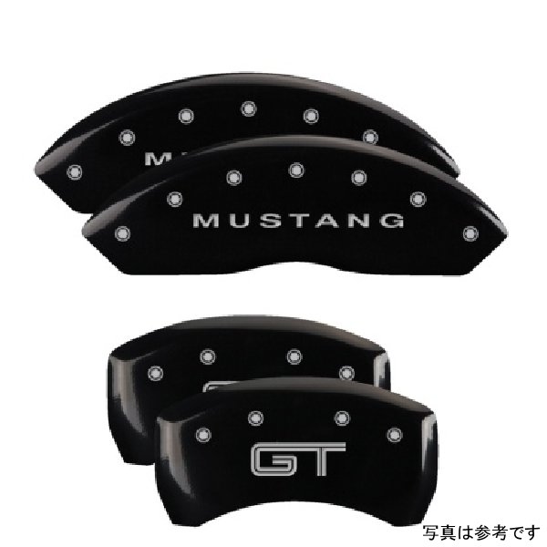 4 Caliper Covers Engraved Front Mustang Engraved Rear S197/GT Black finish silver ch