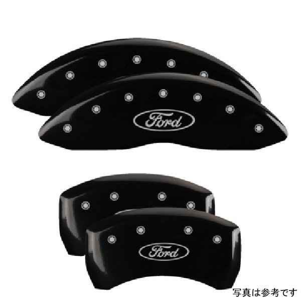 4 Caliper Covers Engraved Front & Rear Oval logo/Ford Black finish silver ch