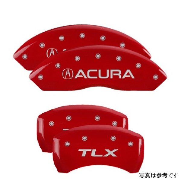 4 Caliper Covers Engraved Front Acura Engraved Rear TLX Red finish silver ch