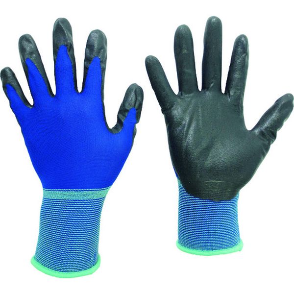 薄手ニトリルコーティング背抜き手袋 M