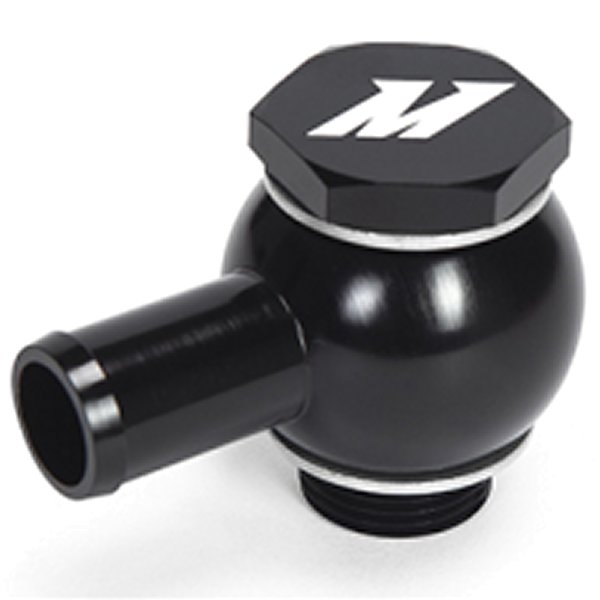 Mishimoto M20 x 5/8 ストレートブラック バンジョーフィッティング ボルト付き