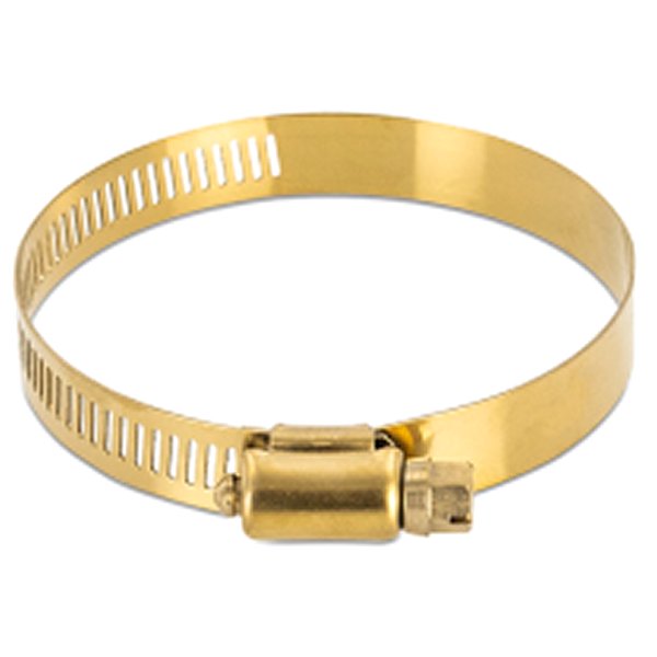 Mishimoto 高トルクウォームギアクランプ 2.05in.-2.99in. 52mm-76mm ゴールド 2個入り