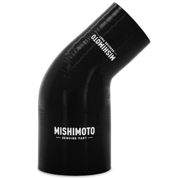 Mishimoto シリコン リデューサー カプラー 45 Degree 1.75in to 2.5in 黒