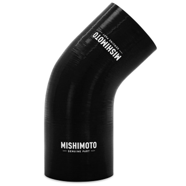 Mishimoto シリコン リデューサー カプラー 45 Degree 2.25in to 2.5in 黒