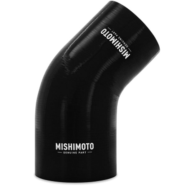 Mishimoto シリコン リデューサー カプラー 45 Degree 3.5in to 4in 黒