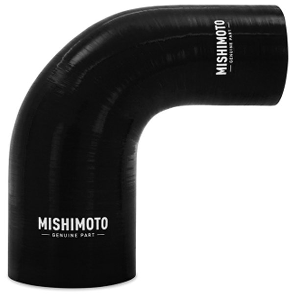Mishimoto シリコン リデューサー カプラー 90度 2.5in to 3.25in 黒