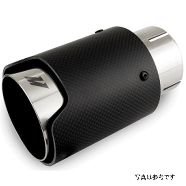 Mishimoto カーボンファイバー マフラーチップ 2.5in Inlet 3.5in Outlet ポリッシュ
