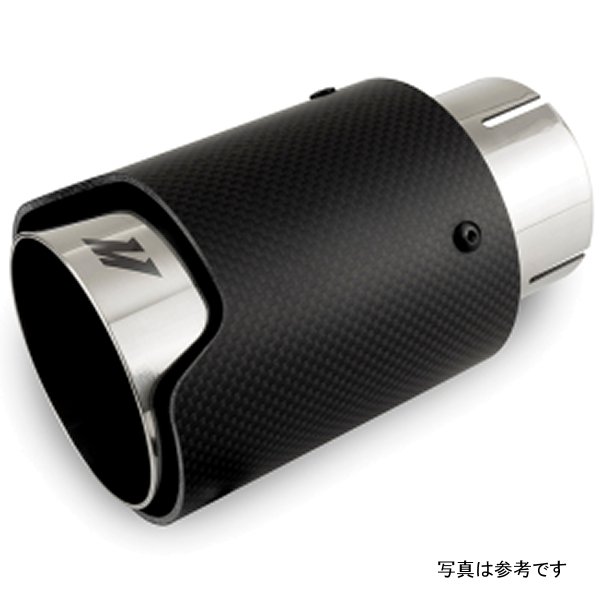 Mishimoto カーボンファイバー マフラーチップ 2.5in Inlet 3.5in Outlet M ポリッシュ