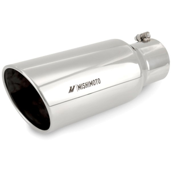 Mishimoto ユニバーサル スチール マフラーチップ 4in Inlet 6in Outlet ポリッシュ