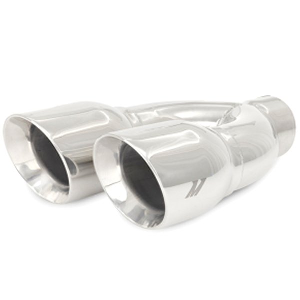 Mishimoto ユニバーサル スチール マフラーチップ 2.5in Inlet Dual Y ポリッシュ