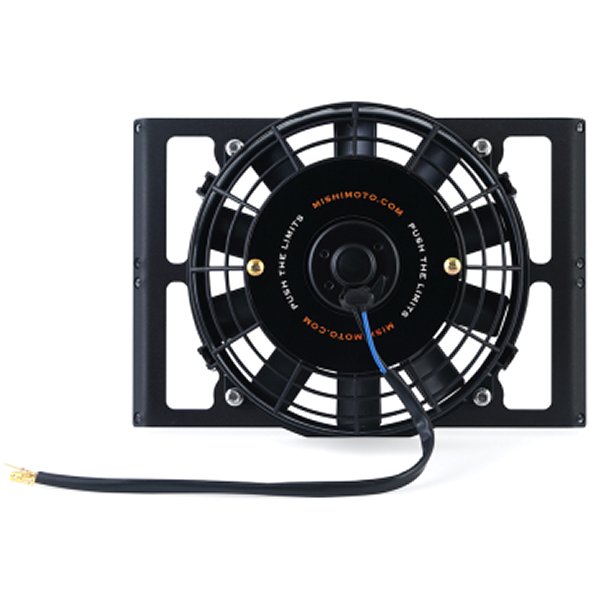 Mishimoto ユニバーサル 10in. Heavy-Duty オイルクーラー ファンシュラウド Micro リンクルブラック