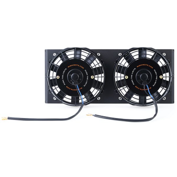 Mishimoto ユニバーサル 17in. Heavy-Duty オイルクーラー ファンシュラウド Micro リンクルブラック